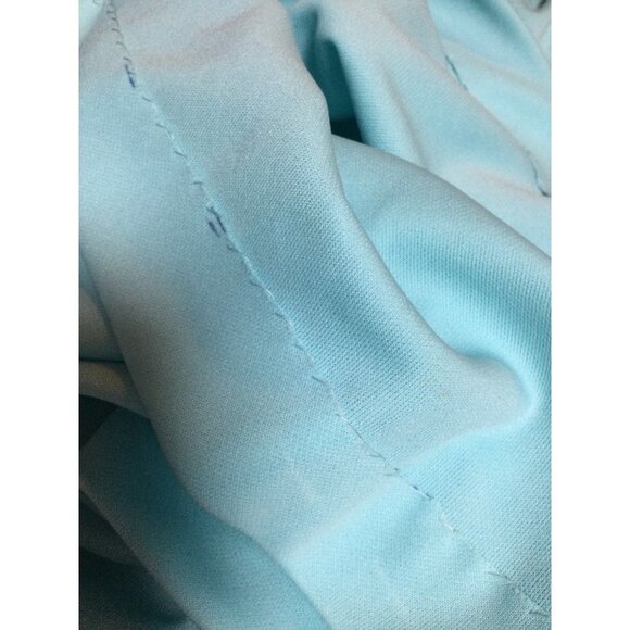 Vintage Miss Rubette Maxi Dress Lace Trim Cape Overlay Blue Size 14 - Picture 11 of 12